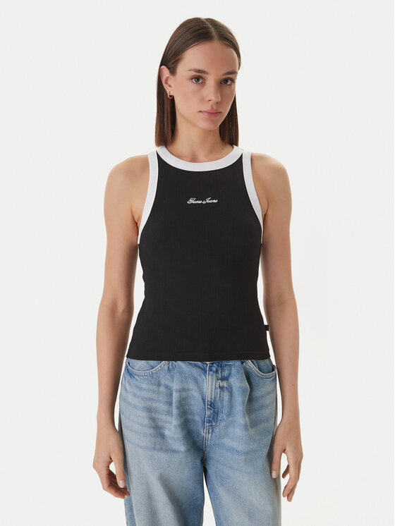 Guess Jeans Marškinėliai · Juoda