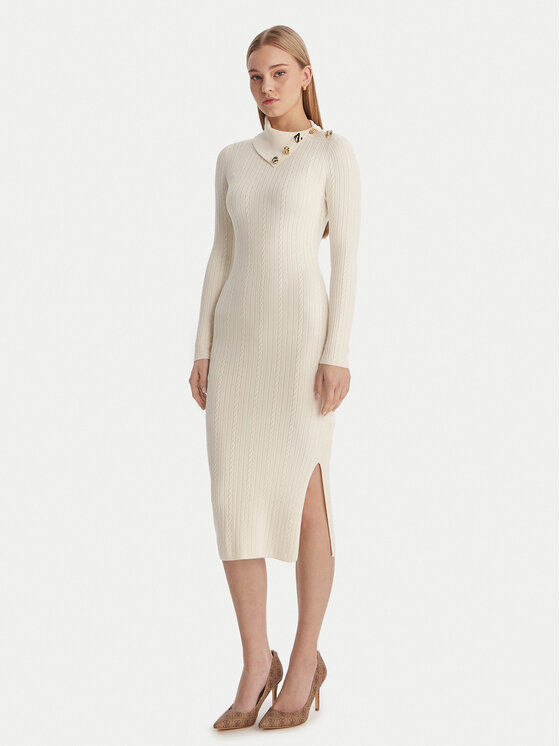 Guess Trikotažinė suknelė · Écru · Midi
