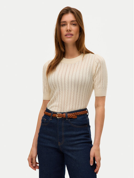 Vero Moda Megztinis · Smėlio · Slim Fit