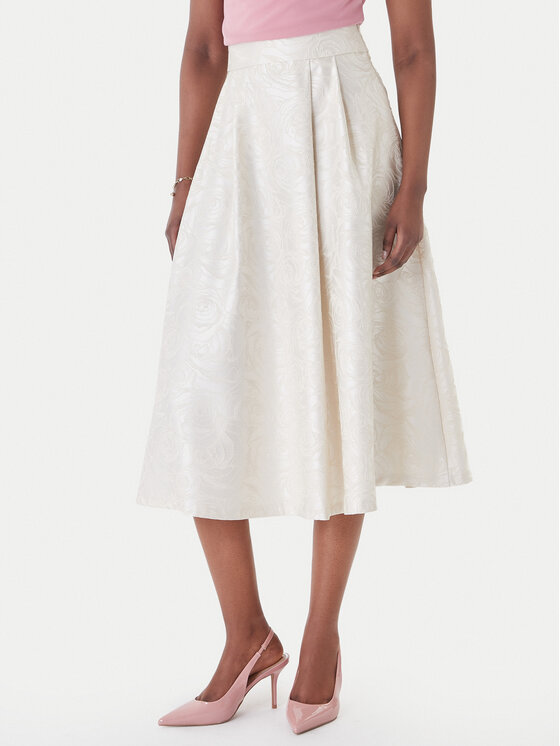 Kodas SUN15 Rinascimento Trapecijos formos sijonas · Écru · Midi