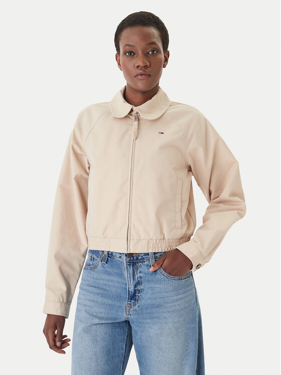 Tommy Jeans Demisezoninė striukė · Smėlio