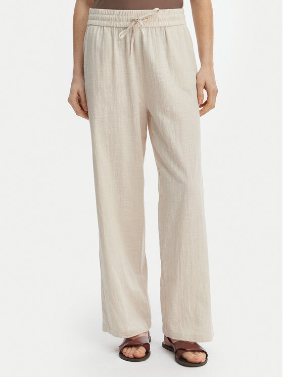 ONLY Medžiaginės kelnės · Smėlio · Regular Fit