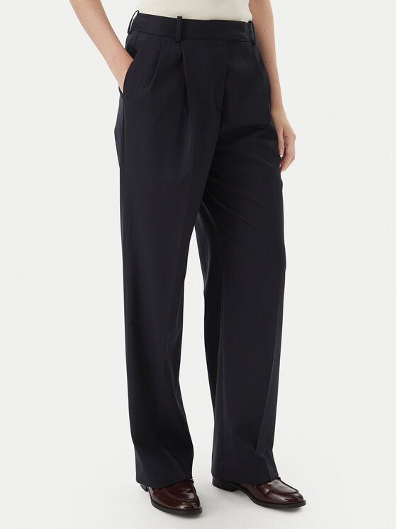 Tommy Hilfiger Medžiaginės kelnės · Tamsiai mėlyna · Regular Fit