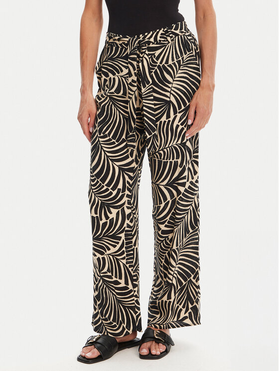 ONLY Medžiaginės kelnės · Juoda · Regular Fit