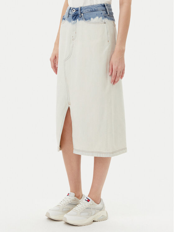 Kodas SUN15 Karl Lagerfeld Jeans Džinsinis sijonas · Écru · Midi