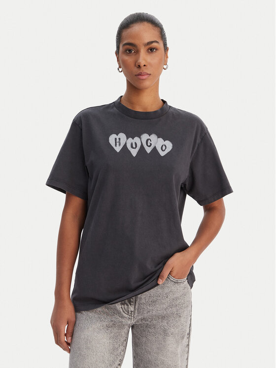 HUGO Marškinėliai · Juoda