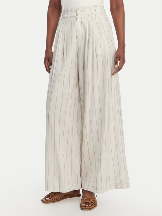 Eleh Medžiaginės kelnės · Écru · Relaxed Fit