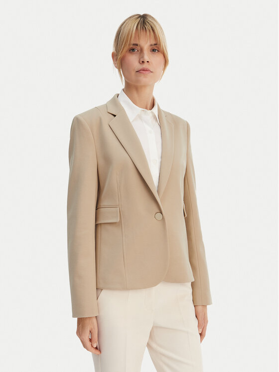 BOSS Švarkas · Smėlio · Slim Fit