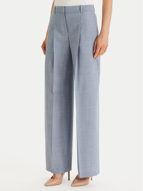 BOSS Medžiaginės kelnės · Tamsiai mėlyna · Regular Fit