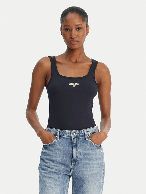 Guess Jeans Marškinėliai · Tamsiai mėlyna
