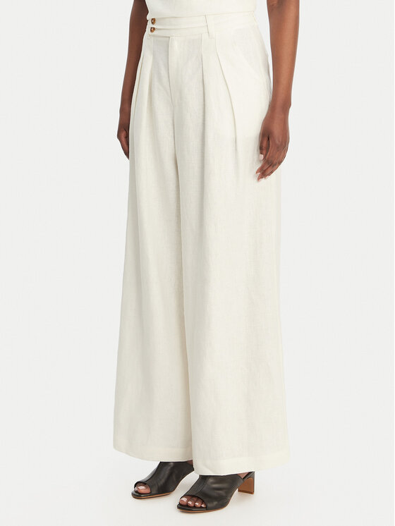 Eleh Palazzo kelnės · Balta · Regular Fit