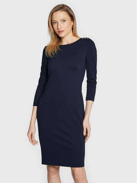 LAUREN RALPH LAUREN Kasdieninė suknelė · Tamsiai mėlyna · Midi