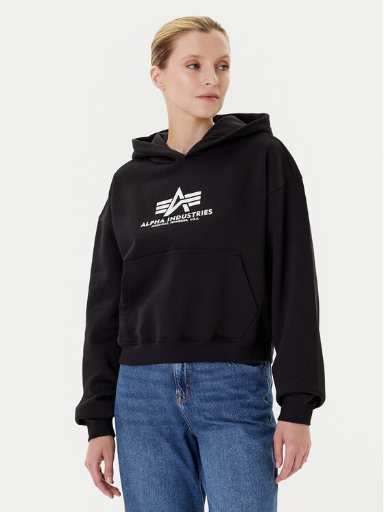 Alpha Industries Džemperis · Juoda · Regular Fit