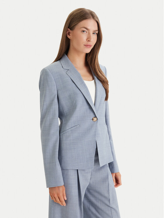 BOSS Švarkas · Mėlyna · Slim Fit