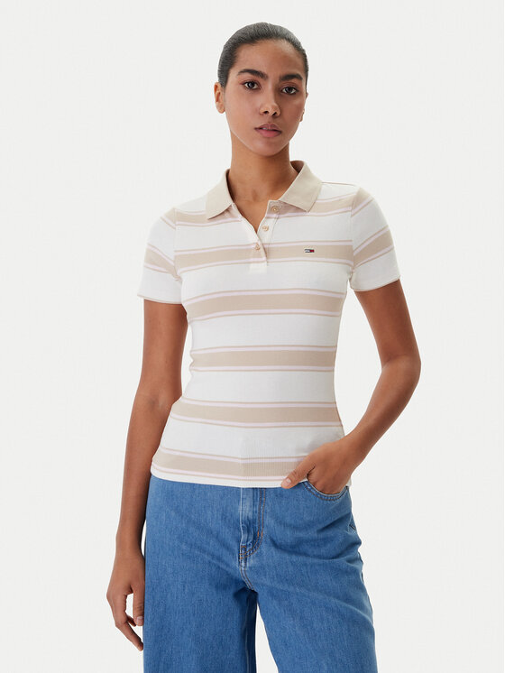 Tommy Jeans Polo marškinėliai · Smėlio
