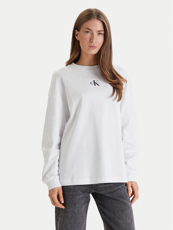 Calvin Klein Jeans Džemperis · Balta · Oversize