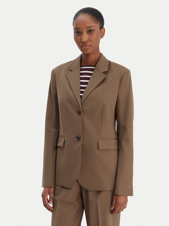 Tommy Hilfiger Švarkas · Smėlio · Regular Fit