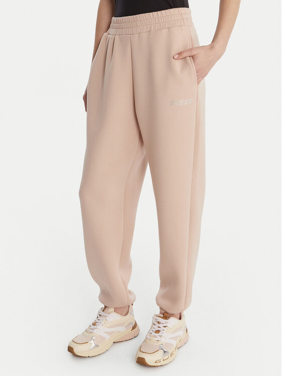 Guess Medžiaginės kelnės · Smėlio · Slim Fit