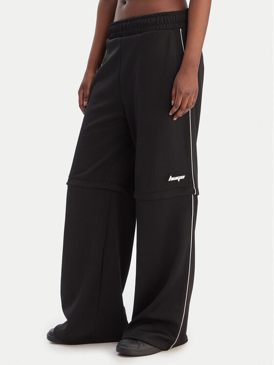 HUGO Medžiaginės kelnės · Juoda · Regular Fit