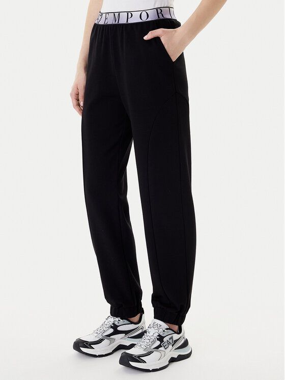 EA7 Emporio Armani Sportinės kelnės · Juoda · Regular Fit