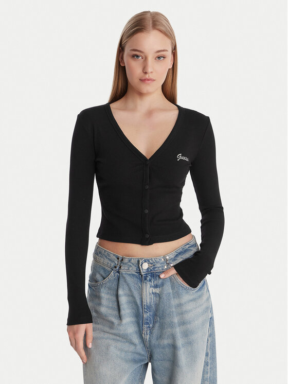 Guess Kardiganas · Juoda · Regular Fit