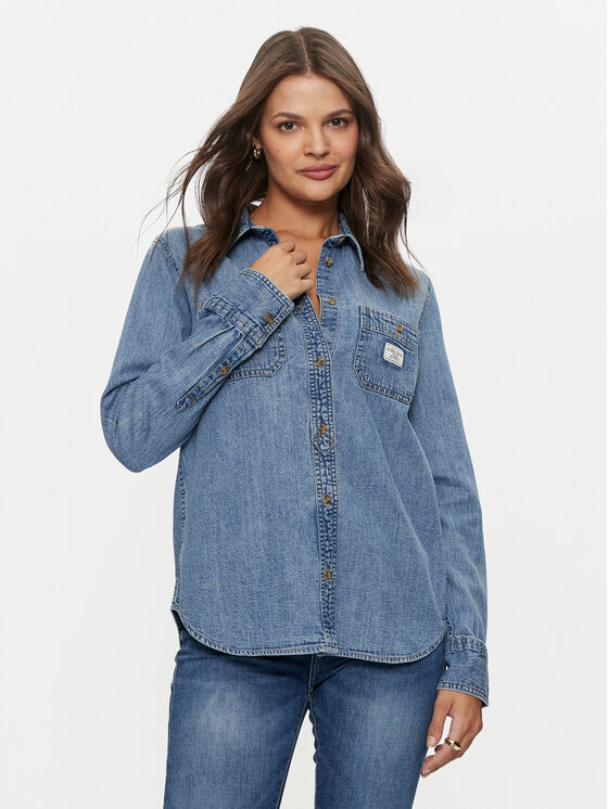 Kodas SUN15 Guess Jeans džinsiniai marškiniai  · Mėlyna