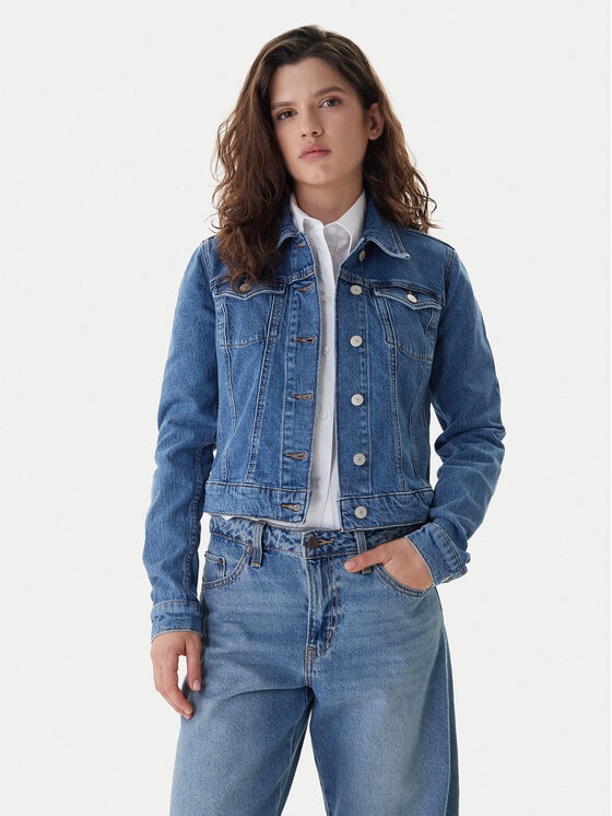 Tommy Jeans Džinsinė striukė · Mėlyna