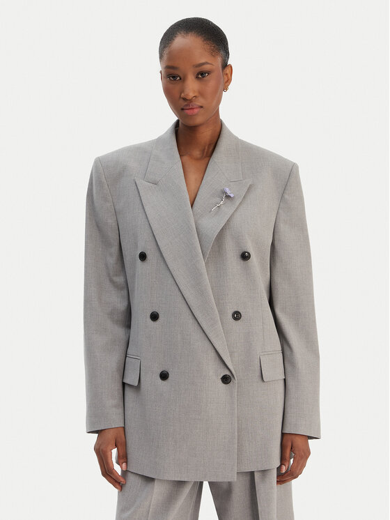 HUGO Švarkas · Pilka · Relaxed Fit