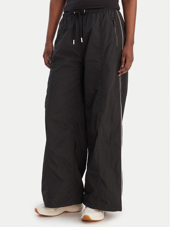 Tommy Jeans Medžiaginės kelnės · Juoda · Regular Fit