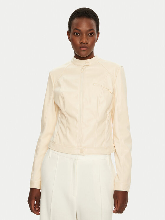 Guess Dirbtinės odos striukė · Kreminė