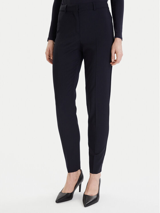 BOSS Medžiaginės kelnės · Tamsiai mėlyna · Regular Fit