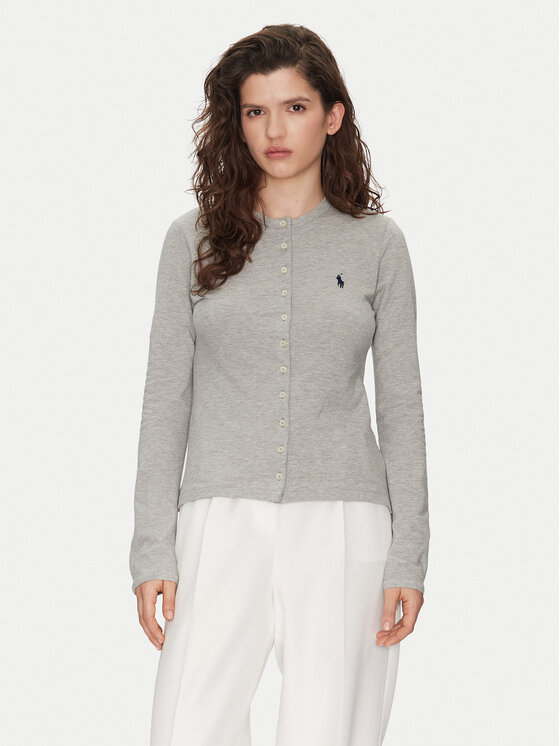 Polo Ralph Lauren Kardiganas · Pilka · Slim Fit