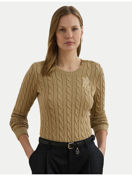 LAUREN RALPH LAUREN Megztinis · Smėlio · Slim Fit
