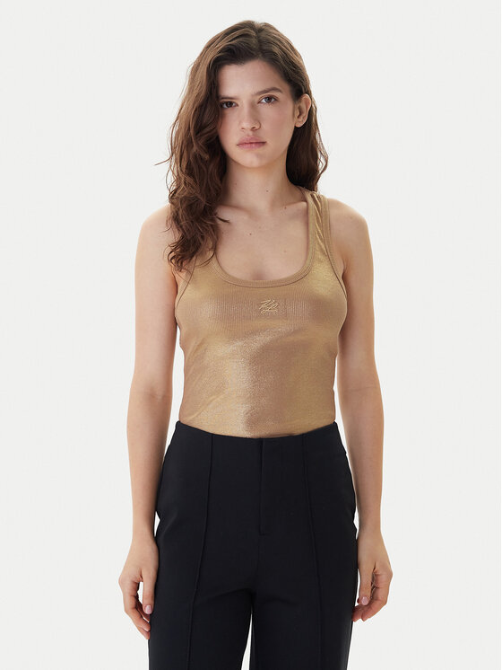 KARL LAGERFELD Marškinėliai · Auksinė