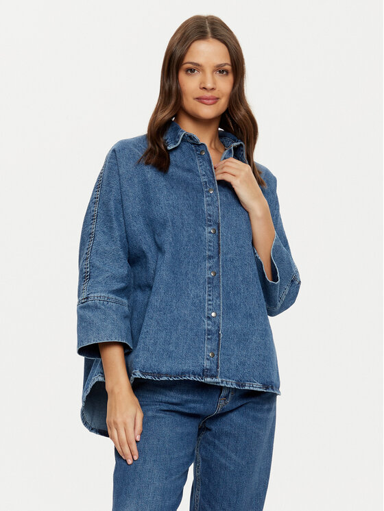 ONLY džinsiniai marškiniai  · Mėlyna