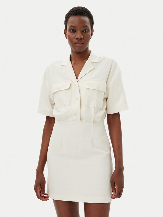 Kodas SUN15 Calvin Klein Jeans Marškinių tipo suknelė · Smėlio · Mini