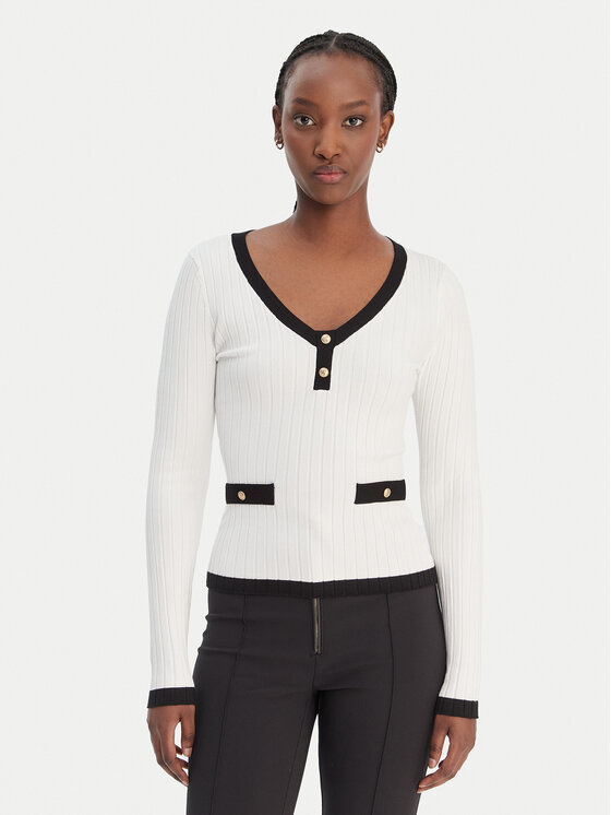 Guess Megztinis · Balta · Regular Fit