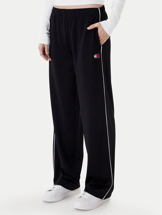 Tommy Jeans Sportinės kelnės · Juoda · Regular Fit