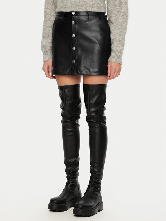 Kodas SUN15 ONLY Dirbtinės odos sijonas · Juoda · Mini