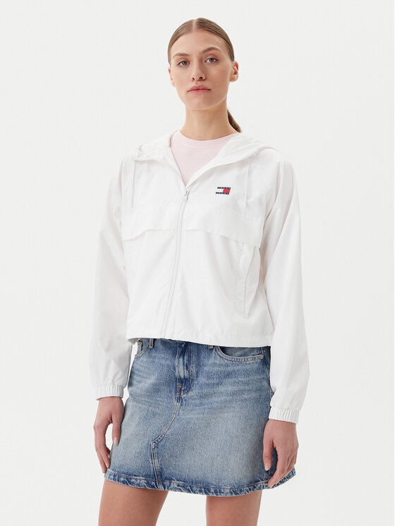 Tommy Jeans Neperpučiama striukė · Balta