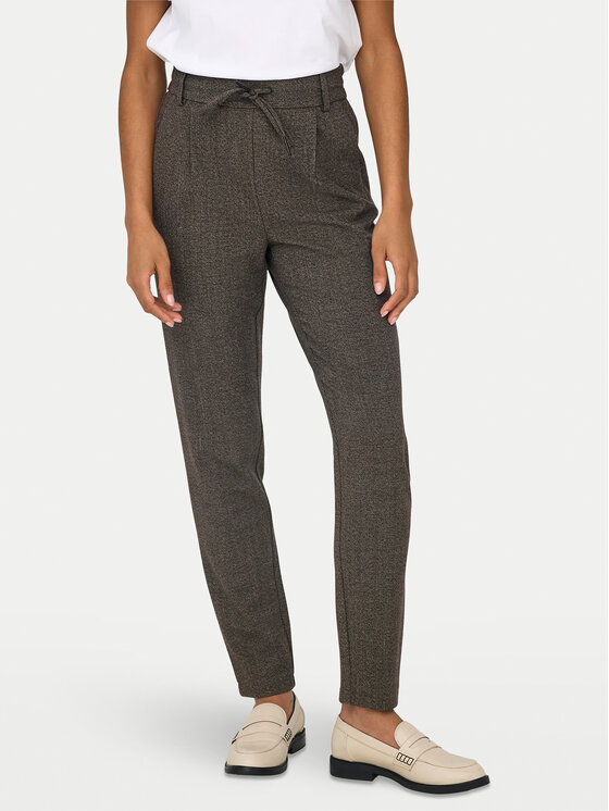 ONLY Medžiaginės kelnės · Pilka · Regular Fit