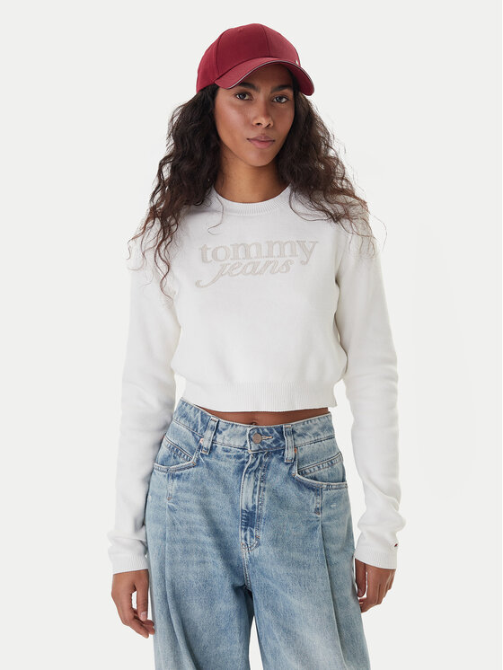 Tommy Jeans Megztinis · Écru · Regular Fit