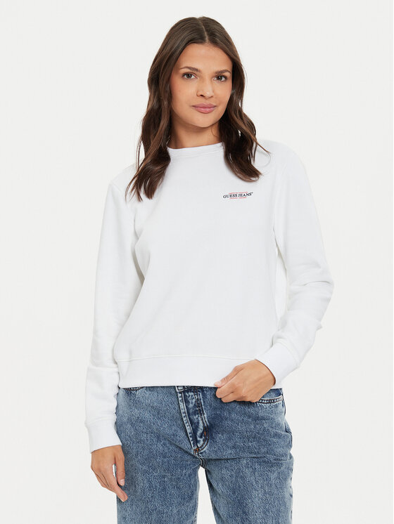 Guess Jeans Džemperis · Balta · Regular Fit