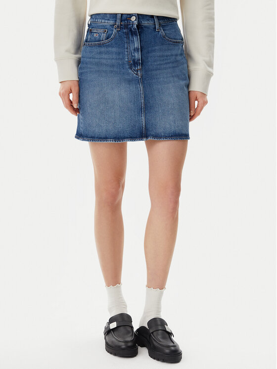 Tommy Jeans Džinsinis sijonas · Mėlyna · Mini