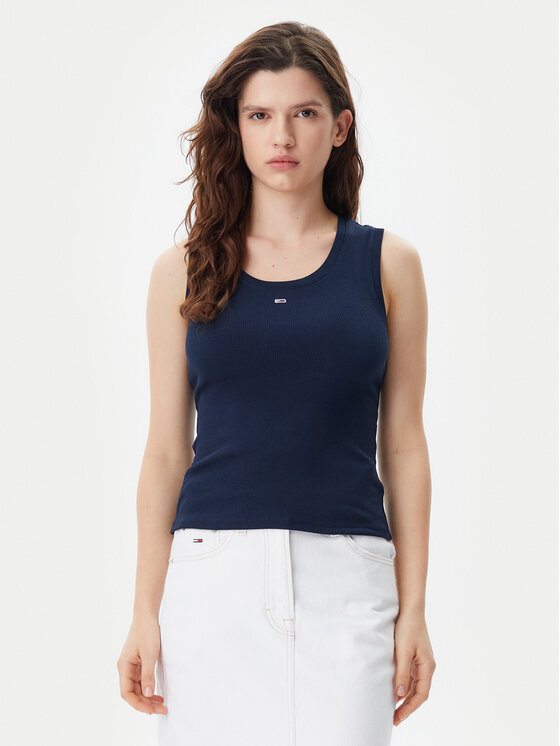 Tommy Jeans Marškinėliai · Tamsiai mėlyna