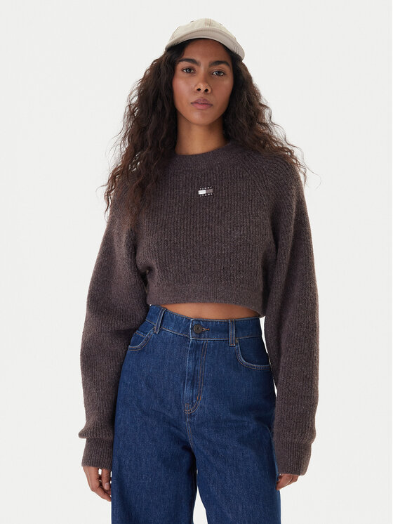 Tommy Jeans Megztinis · Ruda · Regular Fit