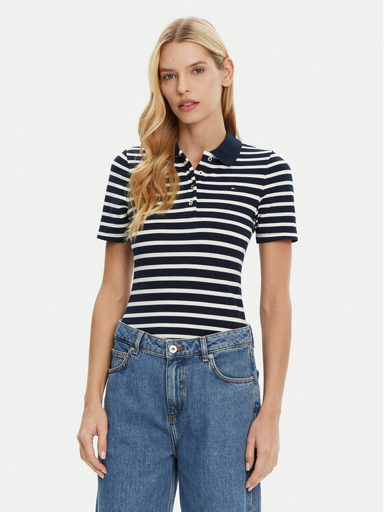 Tommy Hilfiger Polo marškinėliai · Tamsiai mėlyna