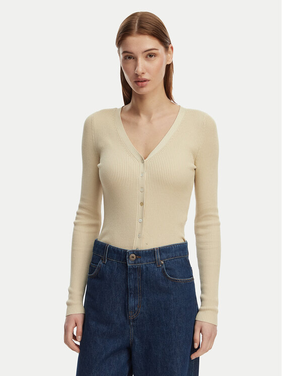 ONLY Kardiganas · Smėlio · Slim Fit