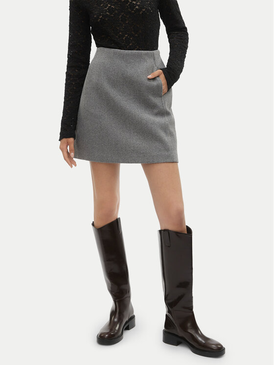 Vero Moda Tiesus sijonas · Pilka · Mini