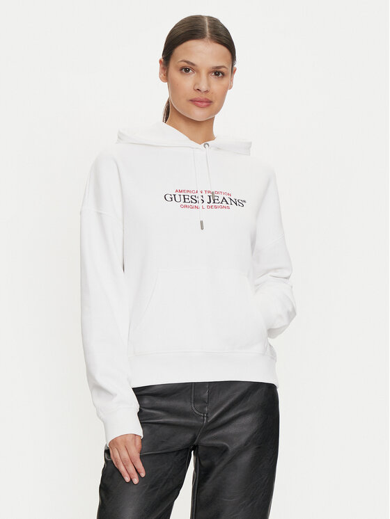 Guess Jeans Džemperis · Balta · Regular Fit